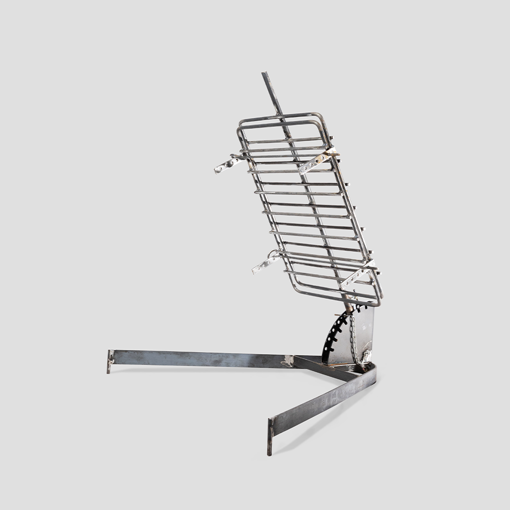 Press Cross With Base - campfire cooking equipment